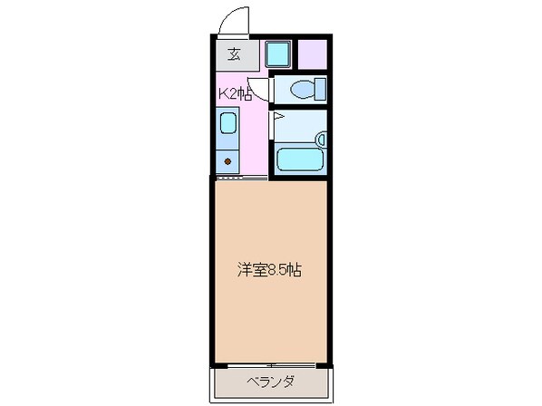 新正駅 徒歩3分 5階の物件間取画像